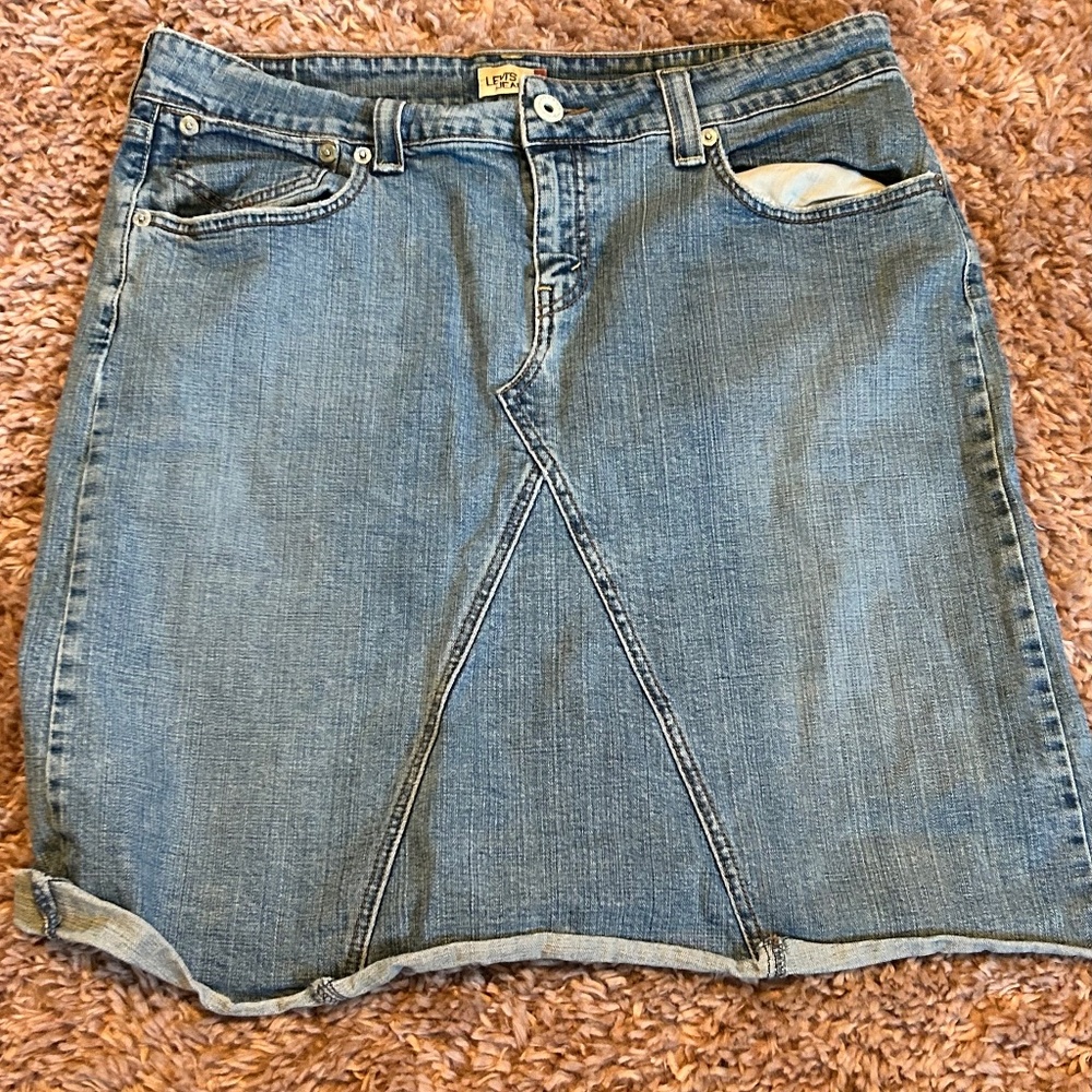 Levi's Stretch Denim A-Line Decon Jeans Skirt / 18